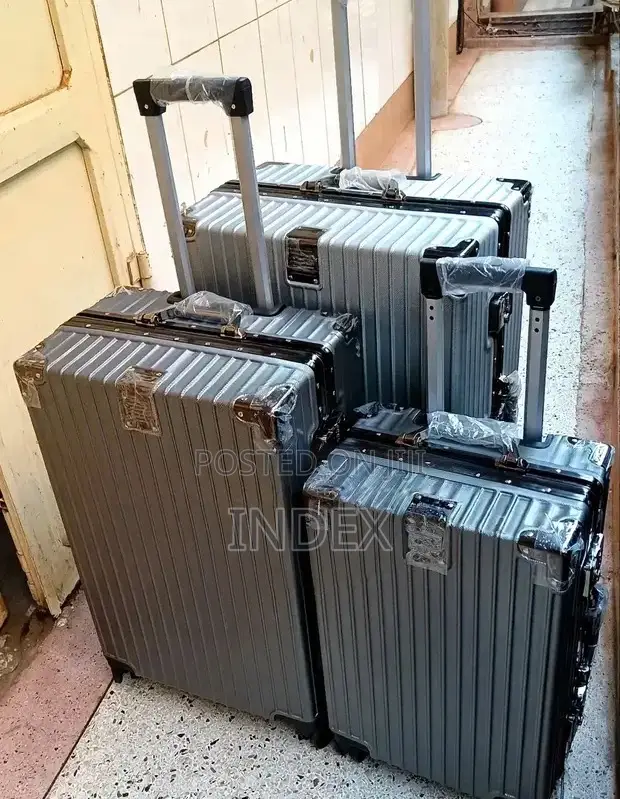 3 Pieces Aluminum Travel Cargo Suitcases
