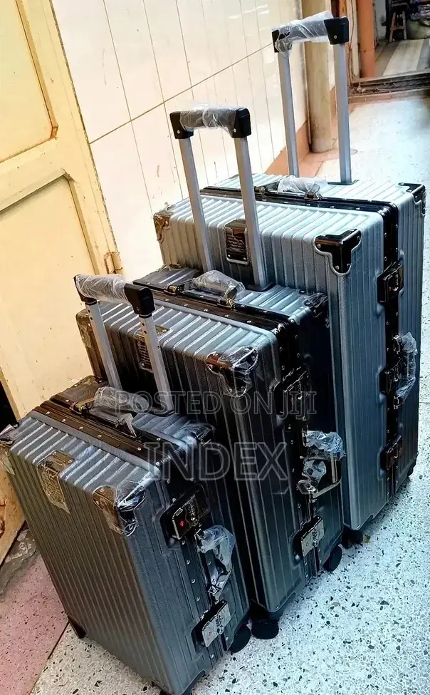 3 Pieces Aluminum Travel Cargo Suitcases