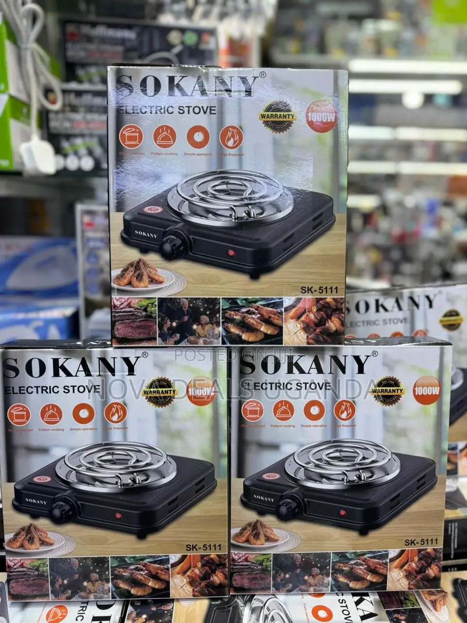 Sokany Single Spiral/Coil Hot Plate 1000w
