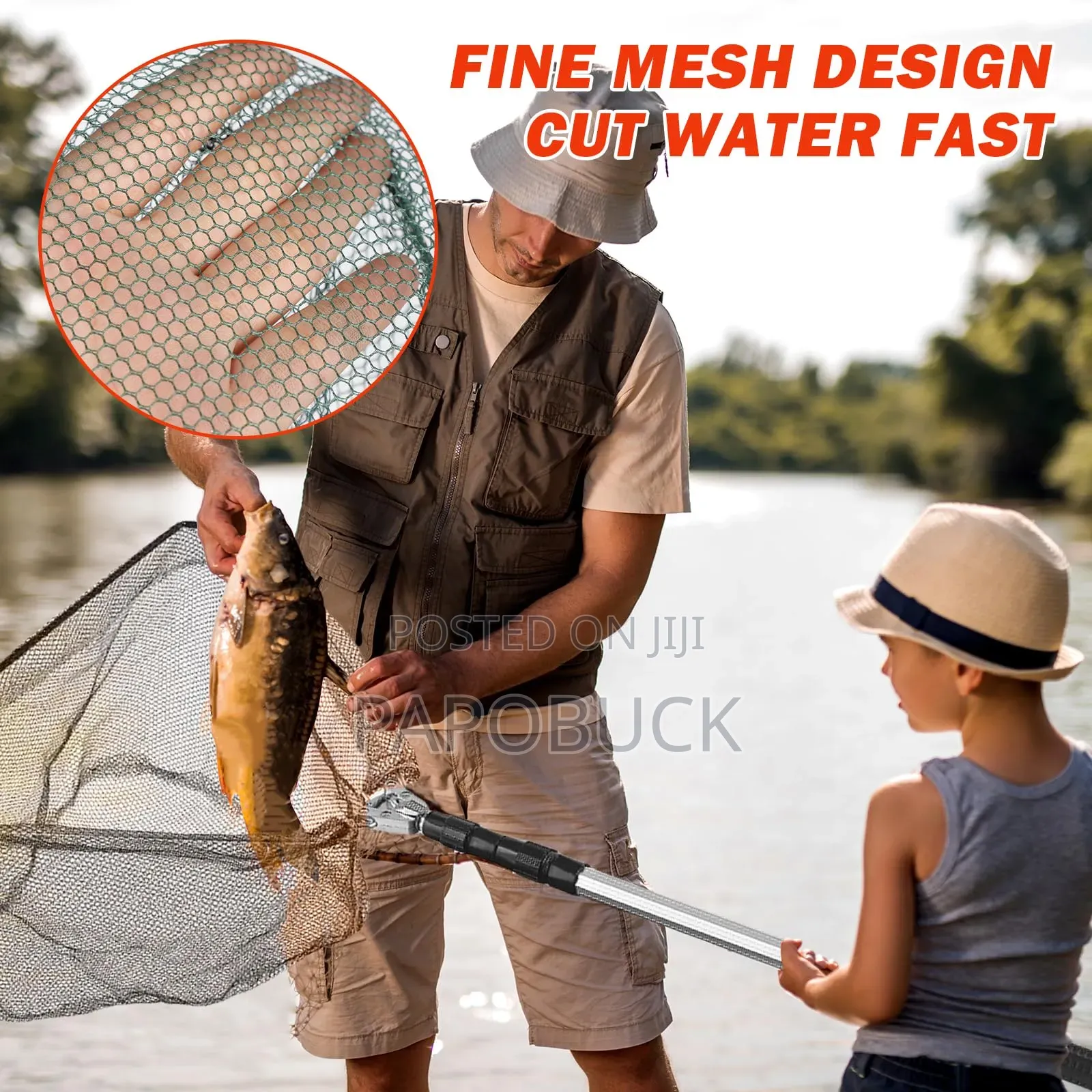Retractable Folding Landing Net Fishing