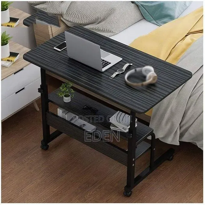 88x45.5x7.5cm Height Adjustable Overbed Corner Mobile Computer Work