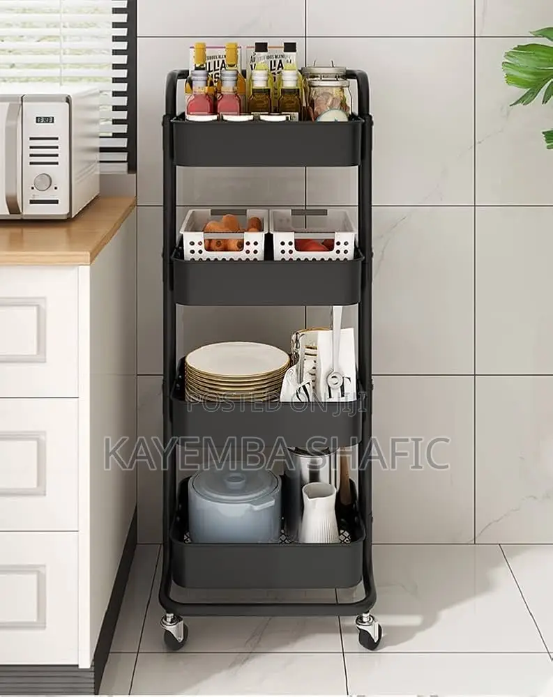 4-Tier Heavy Duty Rolling Utility Cart / Storage Organizer