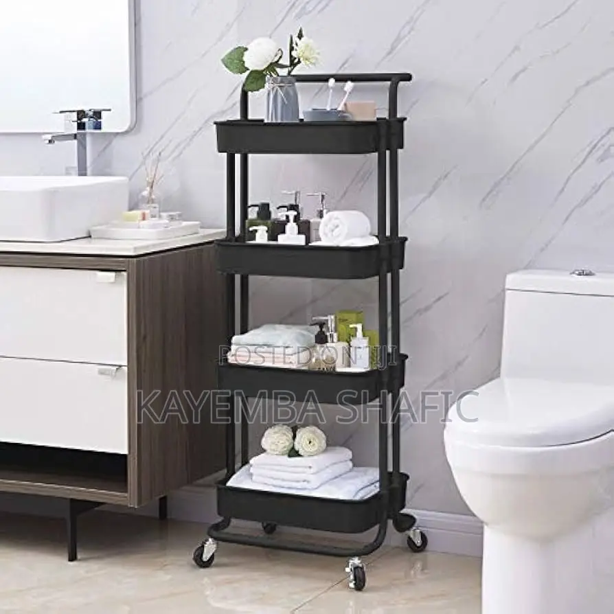 4-Tier Heavy Duty Rolling Utility Cart / Storage Organizer
