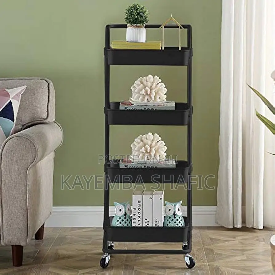 4-Tier Heavy Duty Rolling Utility Cart / Storage Organizer