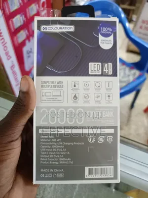 Colouration Power Bank 20000mah.