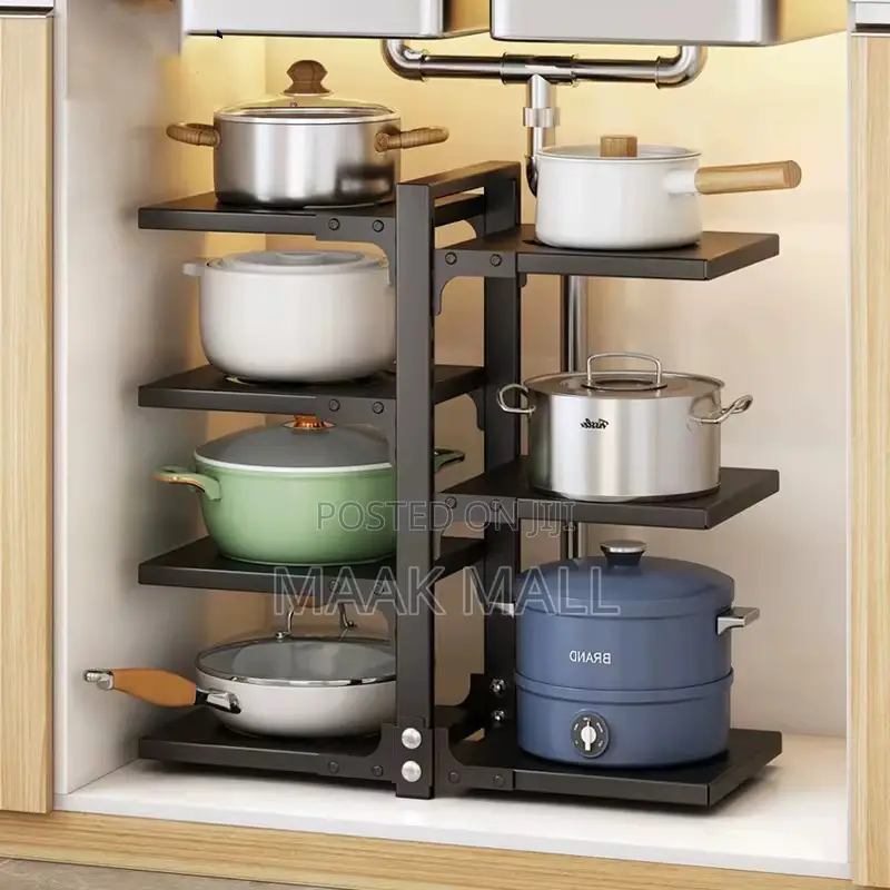 Double Multi Layer Floor Standing Pot Rack