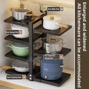 Double Multi Layer Floor Standing Pot Rack