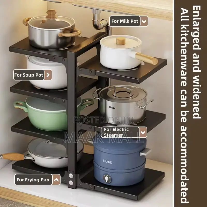 Double Multi Layer Floor Standing Pot Rack
