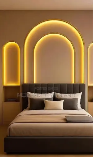 Gypsum Designs and Lights Bedroom