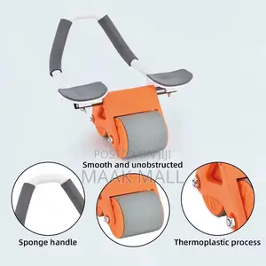 Portable 2 Wheel Automatic Rebound Abdominal Roller for Core Workout