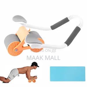 Portable 2 Wheel Automatic Rebound Abdominal Roller for Core Workout