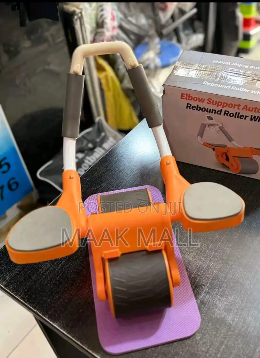 Portable 2 Wheel Automatic Rebound Abdominal Roller for Core Workout