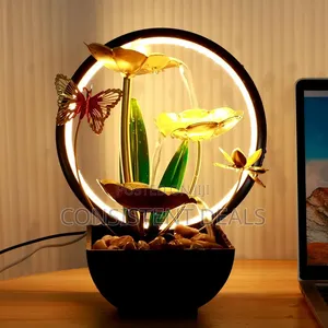 Tabletop Water Fountain Small Desk Waterfall Fountain