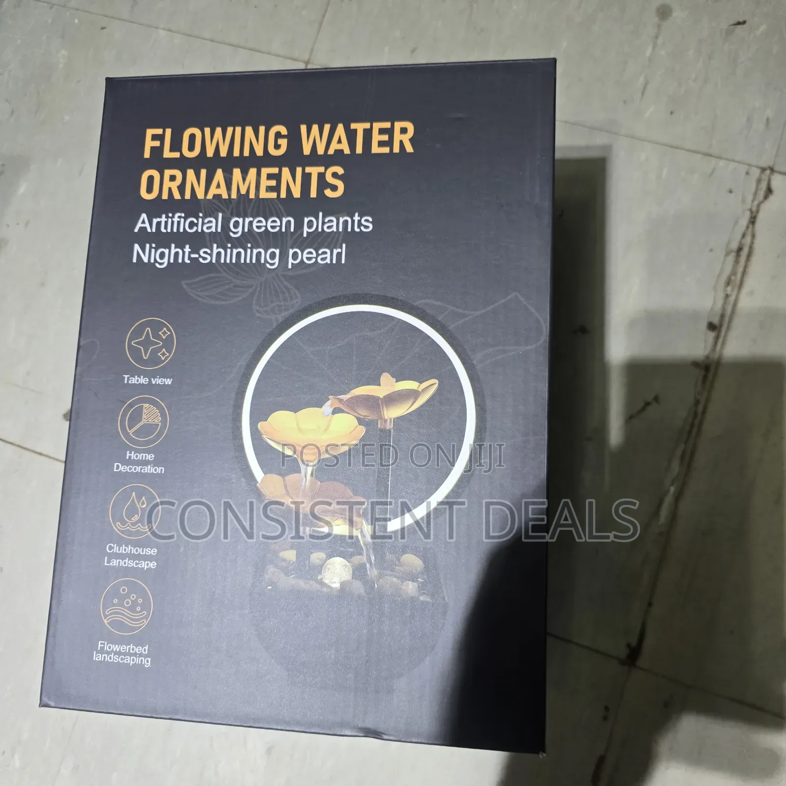 Tabletop Water Fountain Small Desk Waterfall Fountain