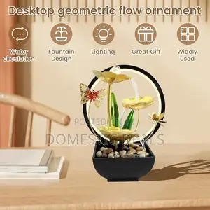 Tabletop Water Fountain Small Desk Waterfall Fountain