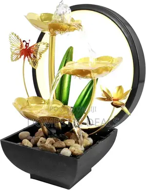 Tabletop Water Fountain Small Desk Waterfall Fountain