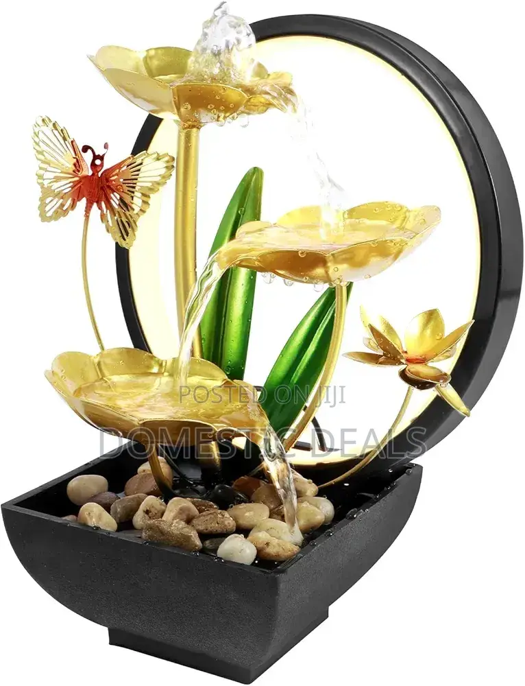 Tabletop Water Fountain Small Desk Waterfall Fountain