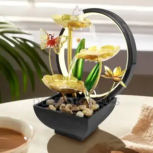Tabletop Water Fountain Small Desk Waterfall Fountain