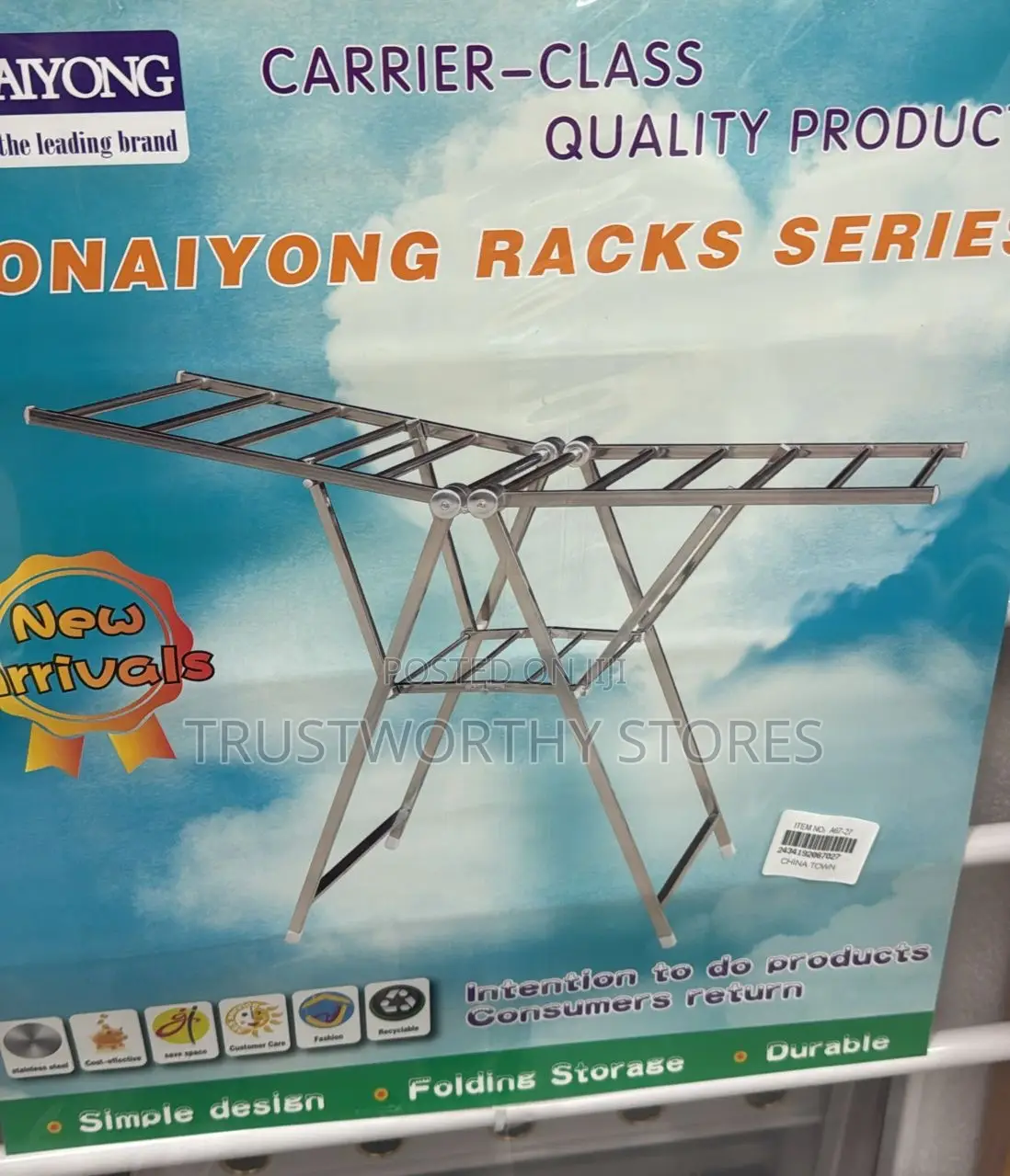Durable Drying Rack - Sliver in Color and Foldable