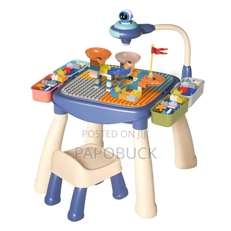 Multifunctional Table Set With a Built-in Projector Lamp for Drawing