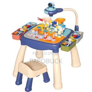 Multifunctional Table Set With a Built-in Projector Lamp for Drawing