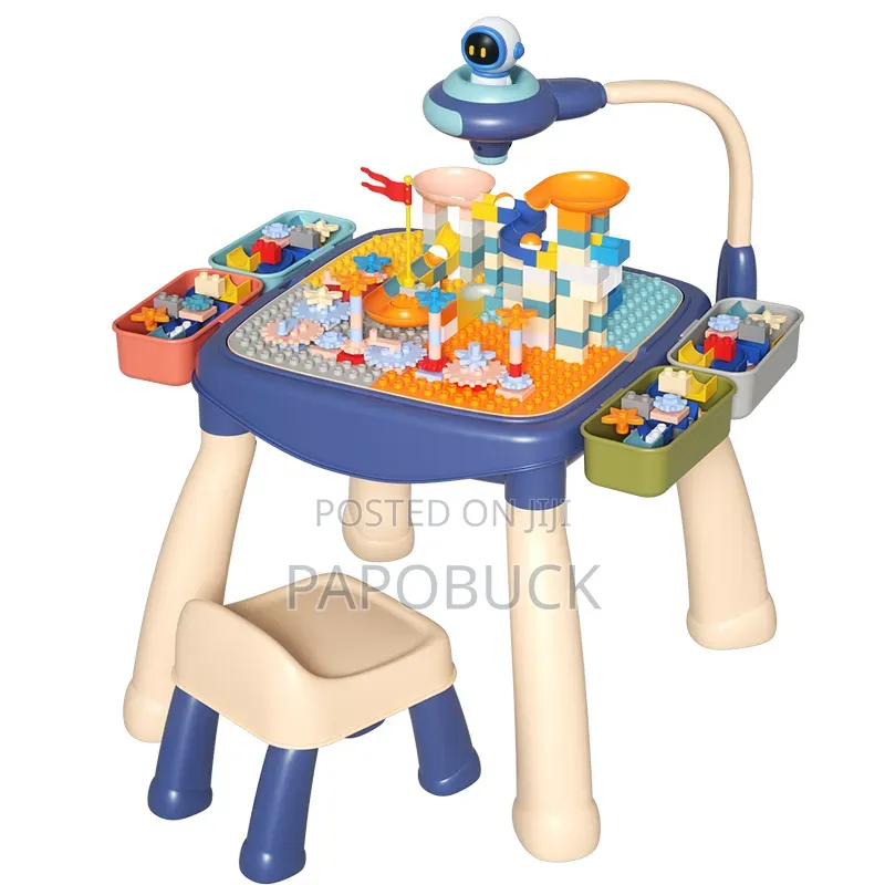 Multifunctional Table Set With a Built-in Projector Lamp for Drawing