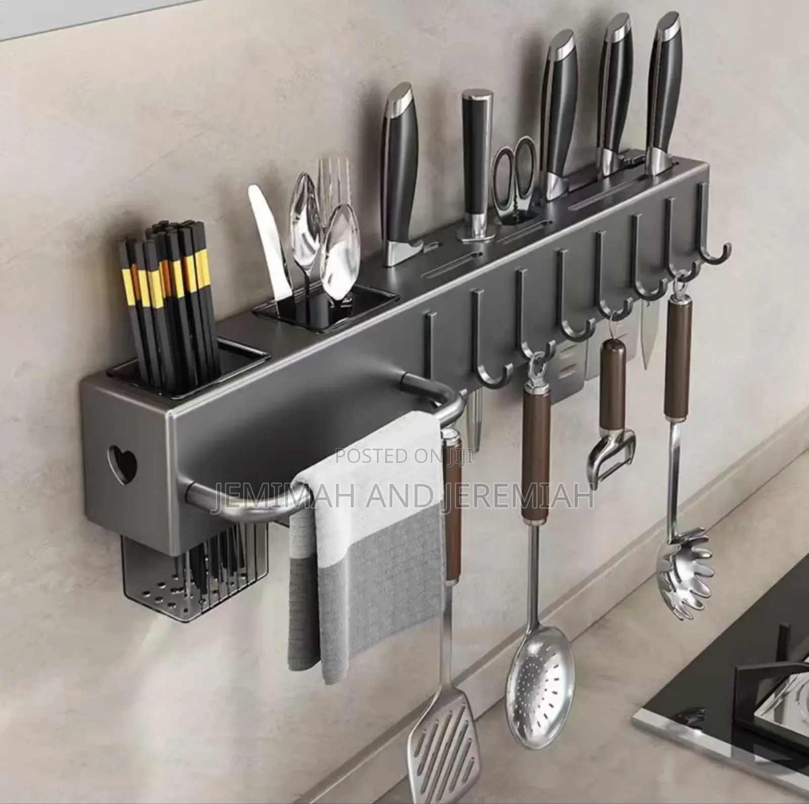 Back Stainless Steel Kitchen Organizer Rack