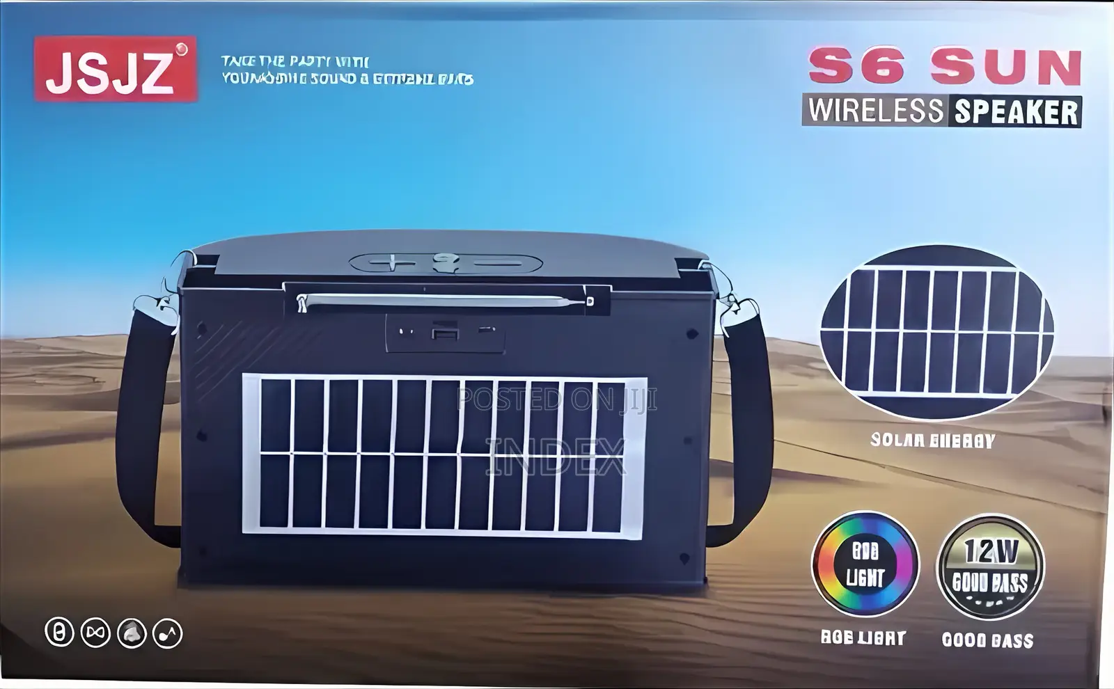 JSJZ S6 Sun Wireless Bluetooth Speaker - Extreme Bass Portable