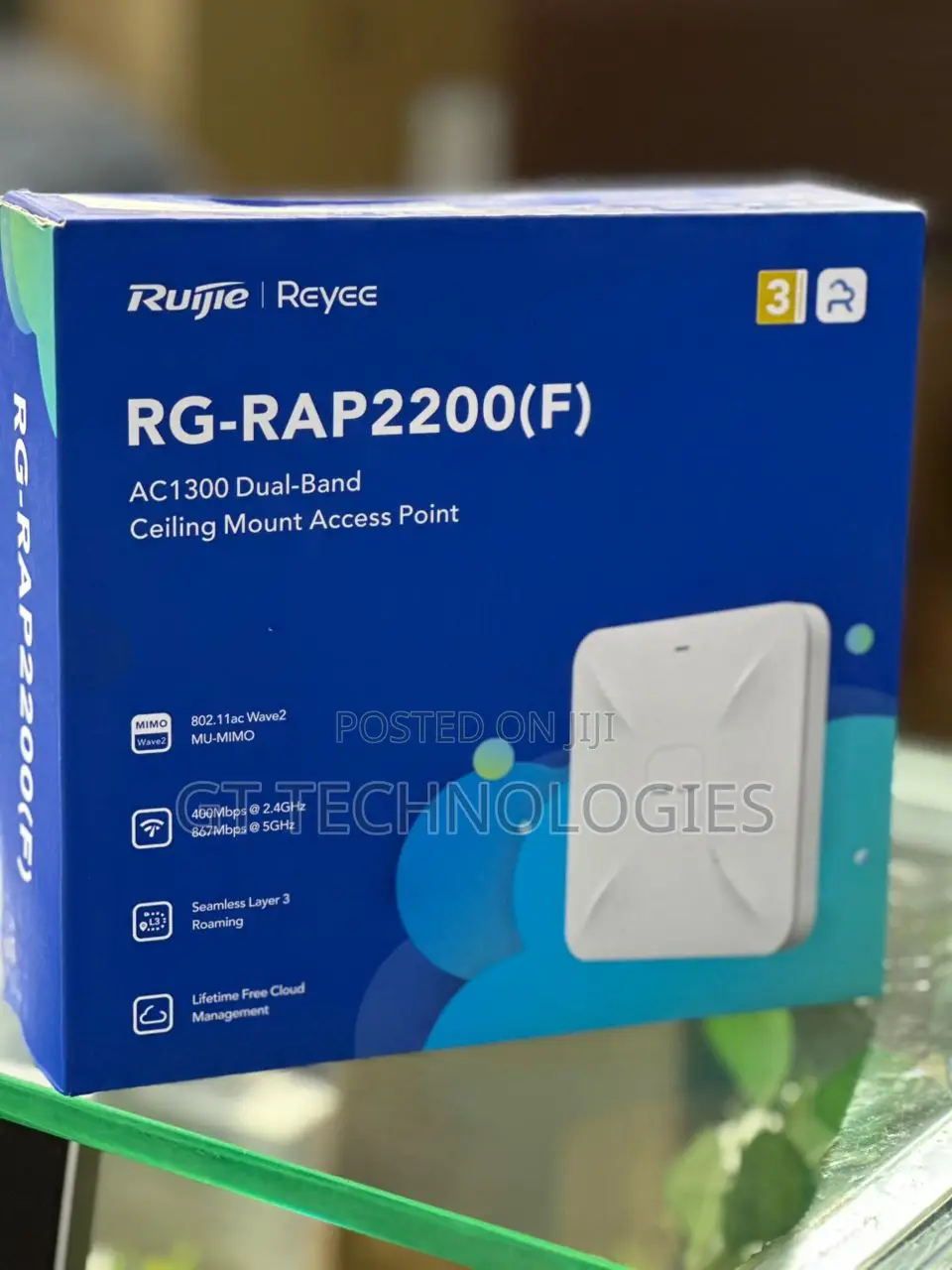 Ruijie Reyee Ac1300 Dual-Band Ceiling Mount Access Point.