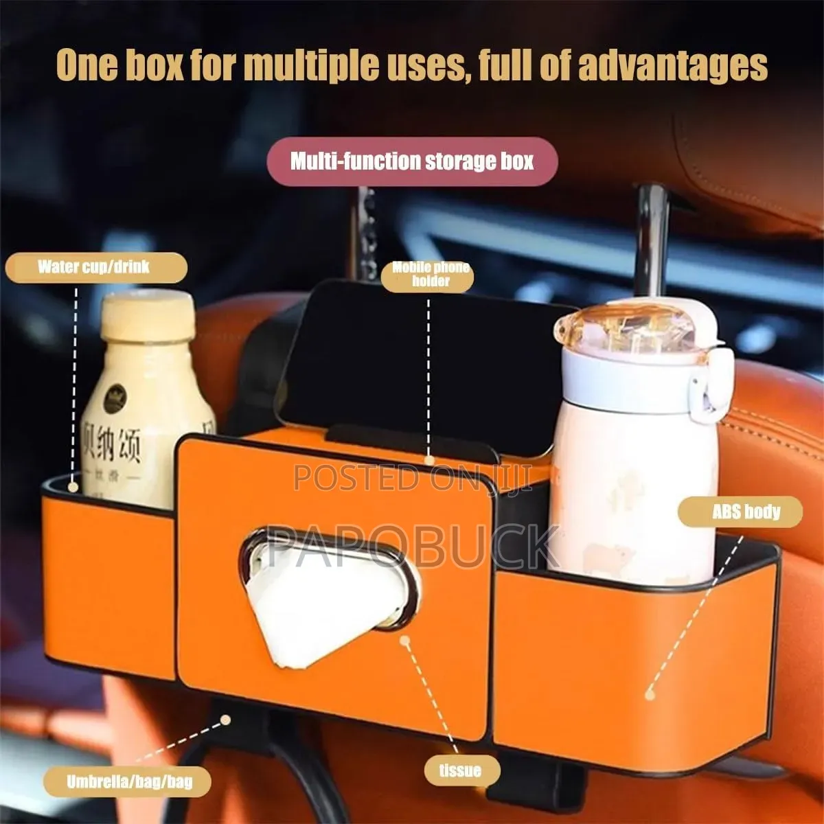 Multi-Functional Universal Car Seat Storage Box
