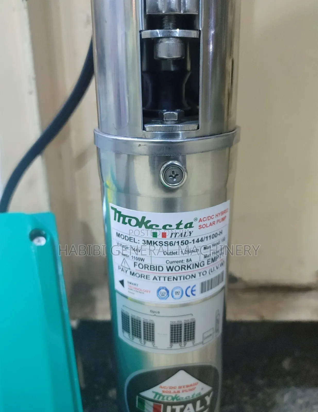 Mokeeta 150m Submersible Ac/Dc Hybrid Solar Water Pumps 144v