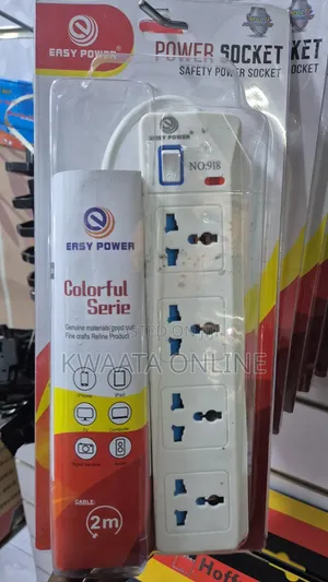 Easypower Extension Cord With 4 Way Outlets Universal Plug, 3 Meter
