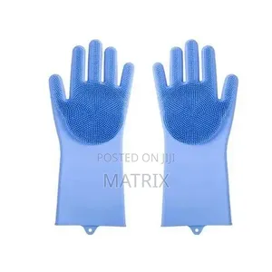 1 Pair Of Reusable Silicone Washing/Cleaning Gloves