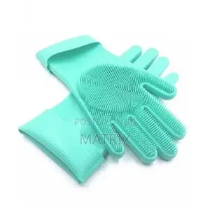 1 Pair Of Reusable Silicone Washing/Cleaning Gloves