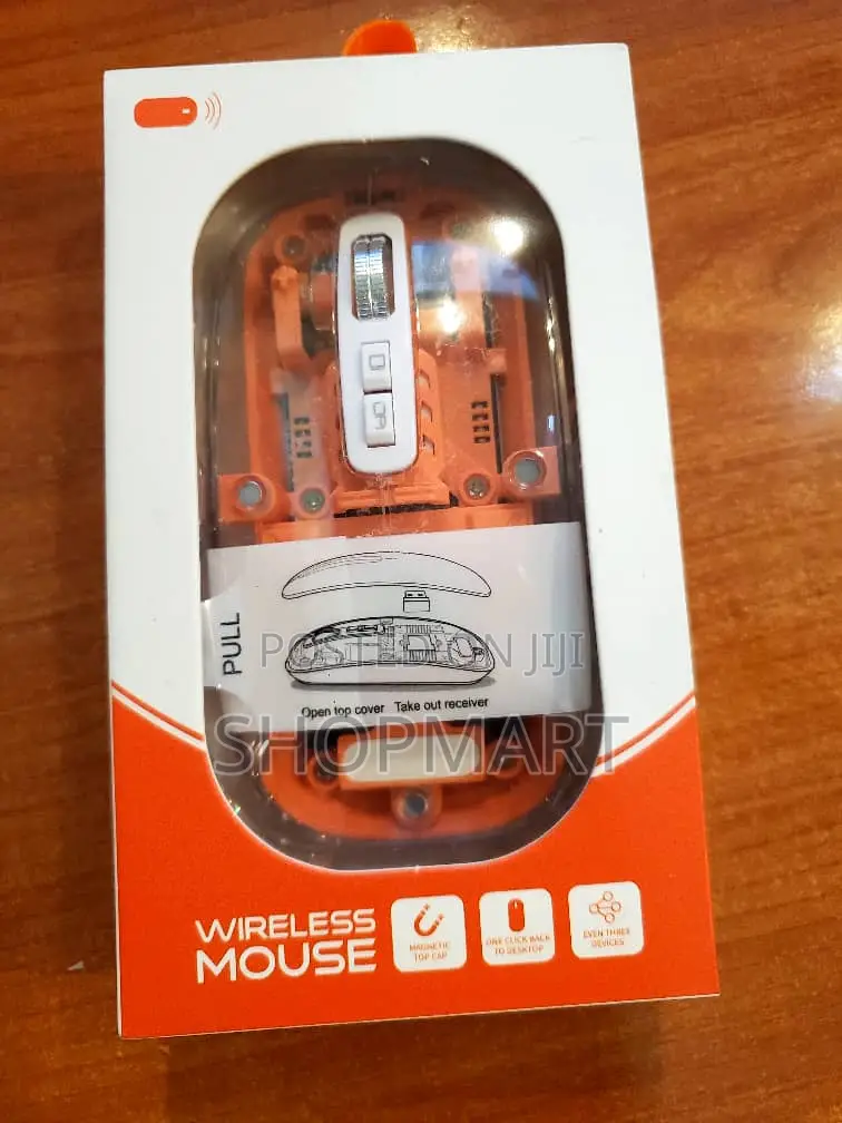 Rechargeable Laptop Wireless Gaming Mouse, Slim Transparent