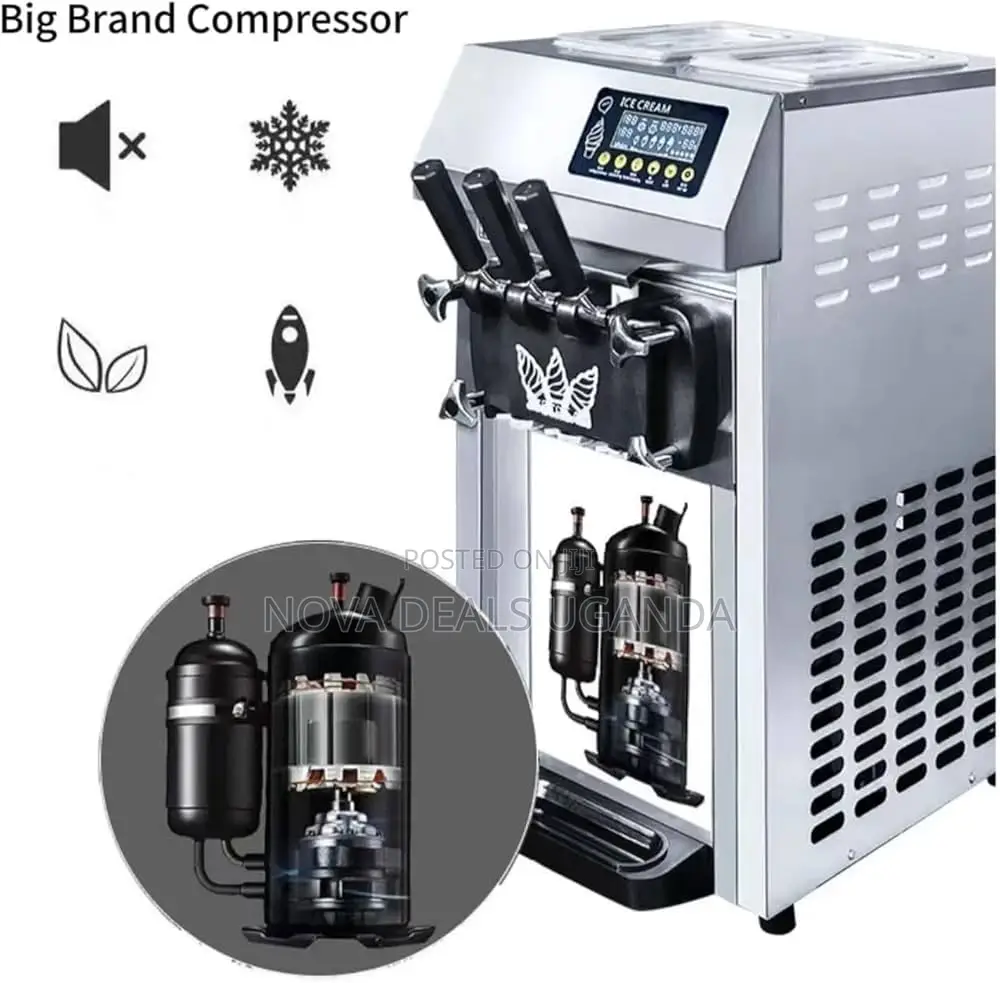 Commercial Ice Cream Maker Machine3flavor Soft Serve 20-30l Frozencone