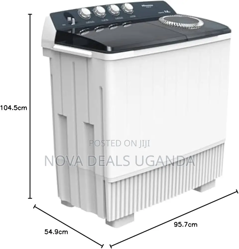 Hisense 14kg Twin Tub Semi Automatic Washing Machine-White