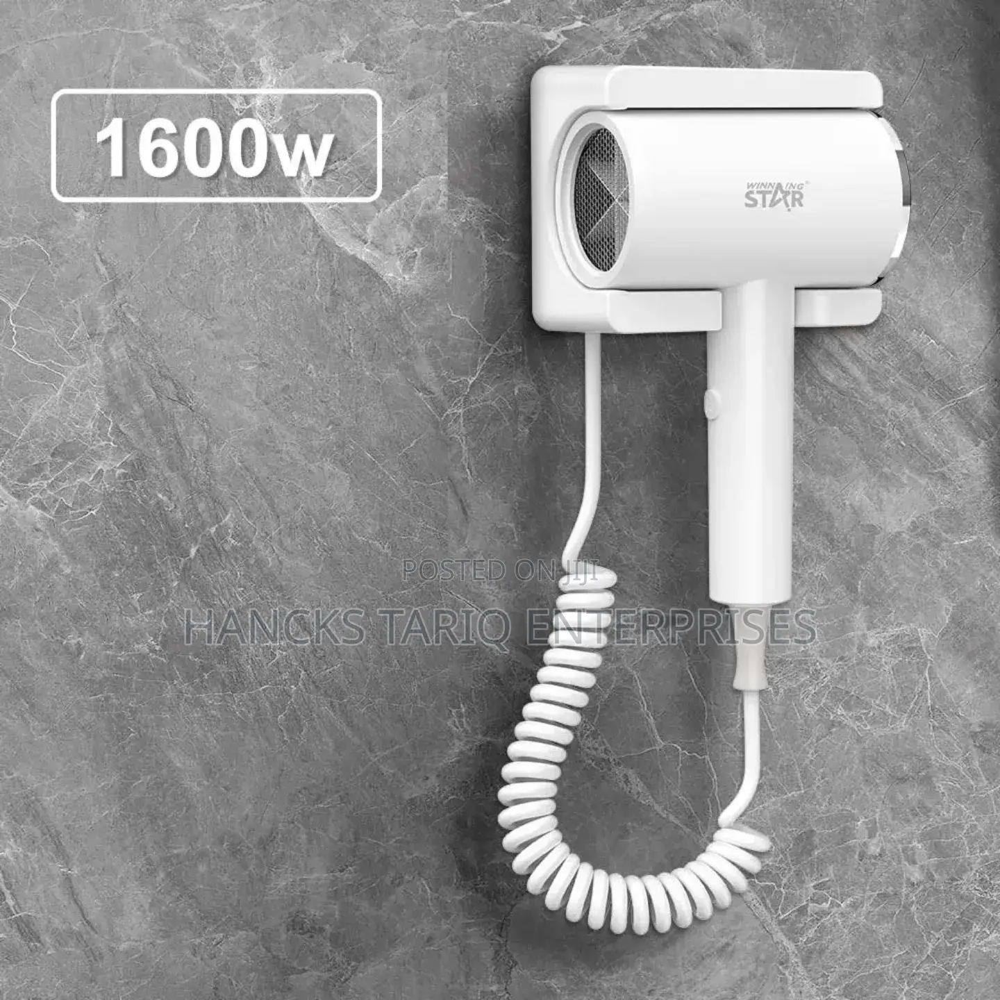 Winning Star Wall-Mounted Hair Dryer – 1600w Professional Salon- Dryer