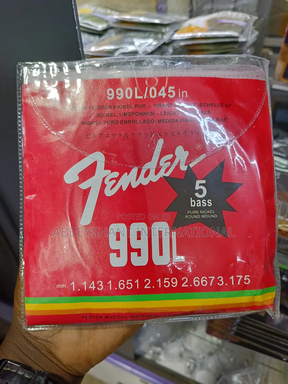Fender 990l Pure Nickel Roundwound Electric Bass Guitar Strings.