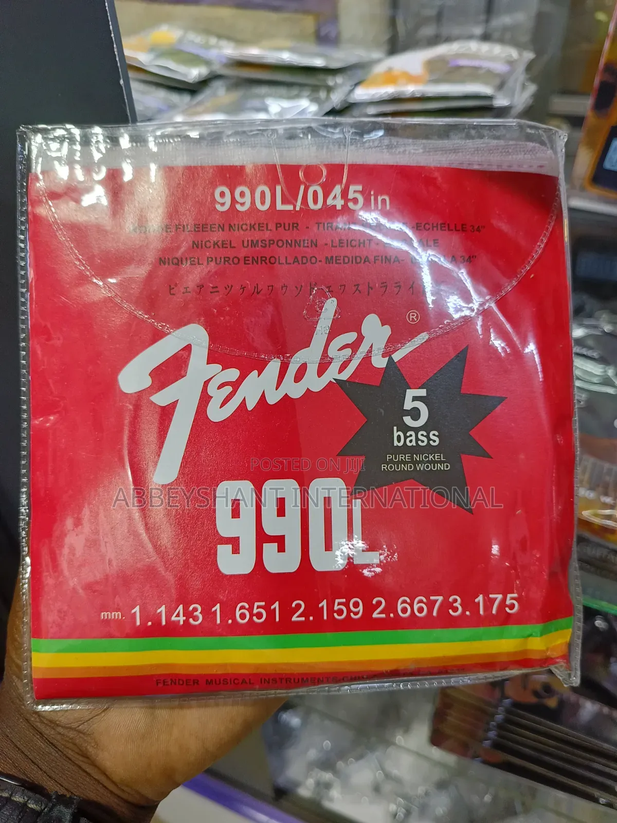Fender 990l Pure Nickel Roundwound Electric Bass Guitar Strings.