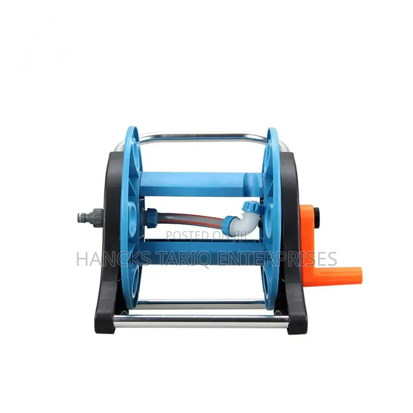 Heavy-duty Garden Hose Reel Set – Portable With Spray Nozzle