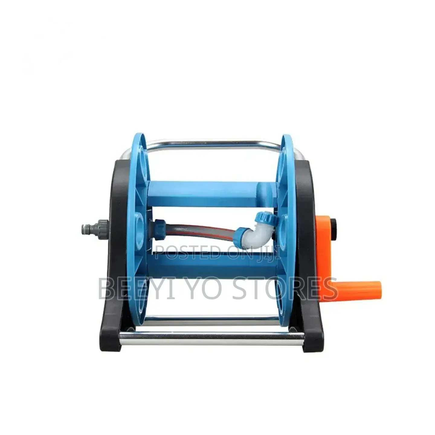 Heavy-duty Garden Hose Reel Set – Portable With Spray Nozzle
