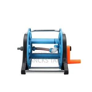 Heavy-duty Garden Hose Reel Set – Portable With Spray Nozzle