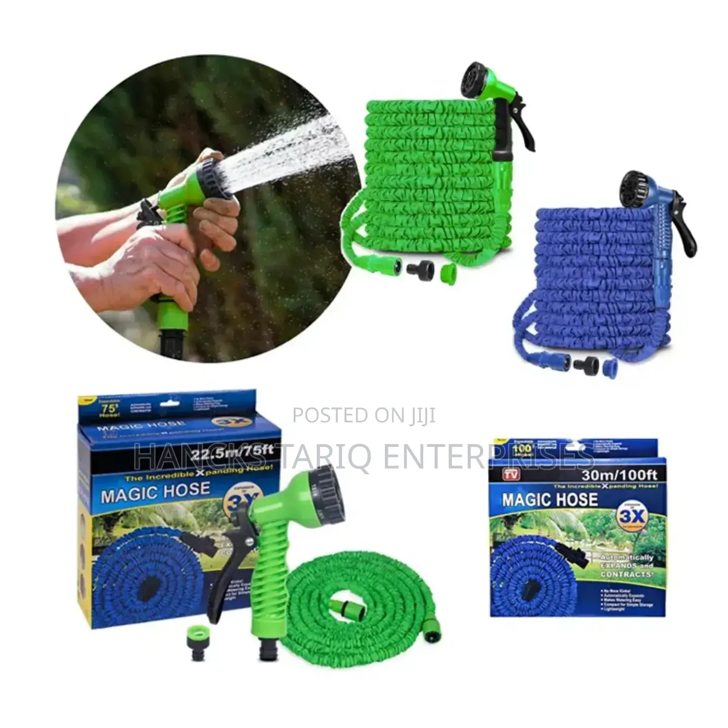 Magic Hose – 15m/50ft Expandable Garden Hose With 3x Expansion