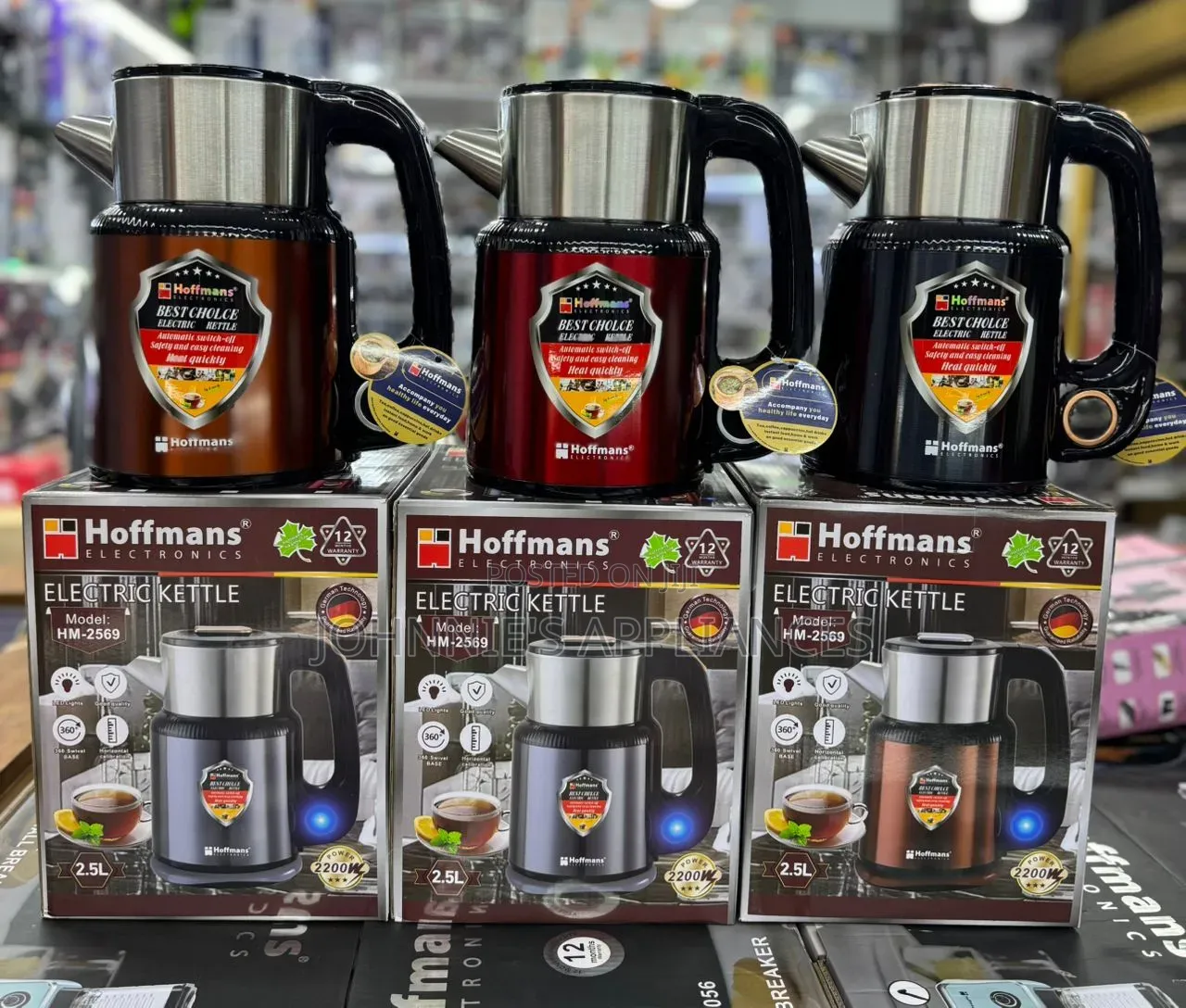 Hoffman Electric Kettle 2.5l Hm-2569