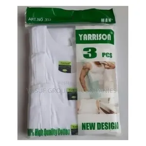Brand New Men's Cotton Vests (3 Pieces Per Pack).