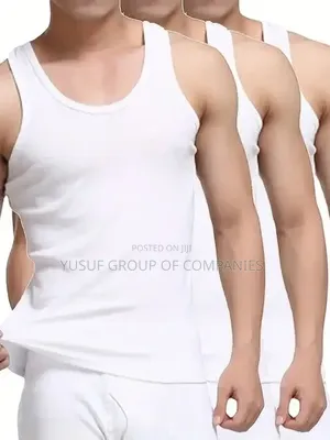Brand New Men's Cotton Vests (3 Pieces Per Pack).