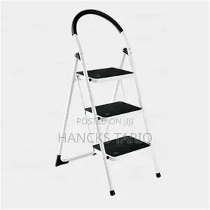 3-step Folding Stepladder – Portable Non-slip Household Ladder