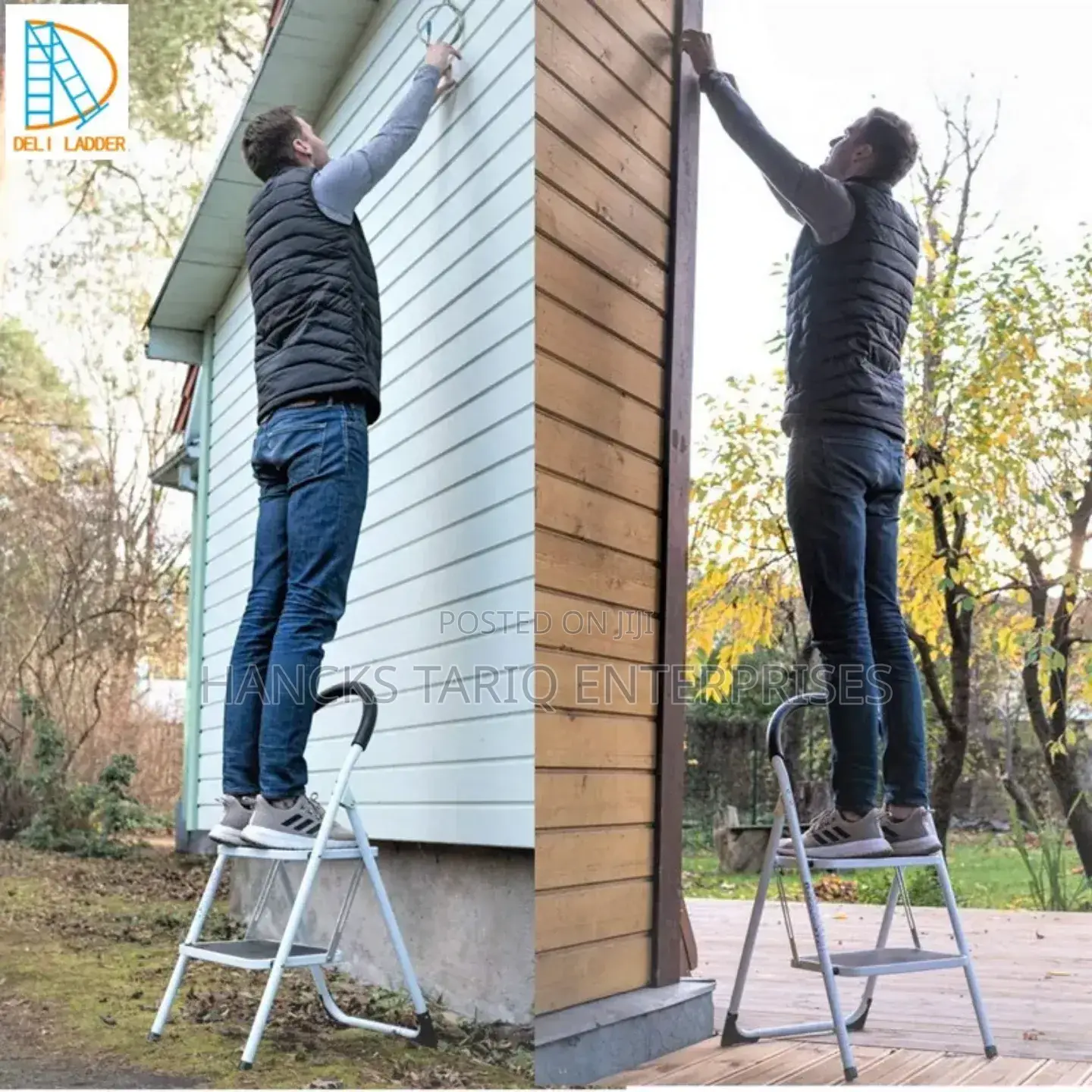 3-step Folding Stepladder – Portable Non-slip Household Ladder