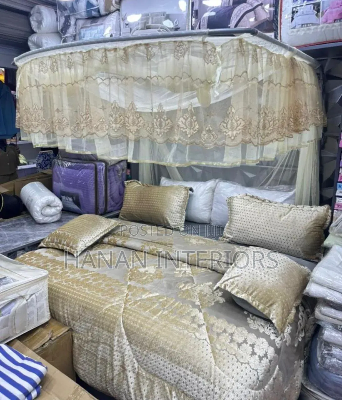 2 Stands Adjustable Canopy Mosquito Net 6*6 and 5*6